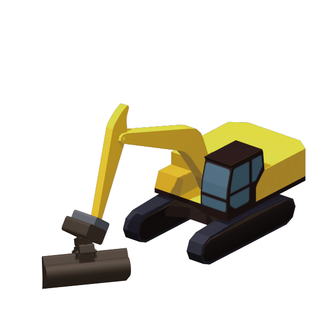 Excavadora con tiltrotator